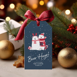 Polar Bear Hugs & Warm Önskemål ID851 Presentetikett