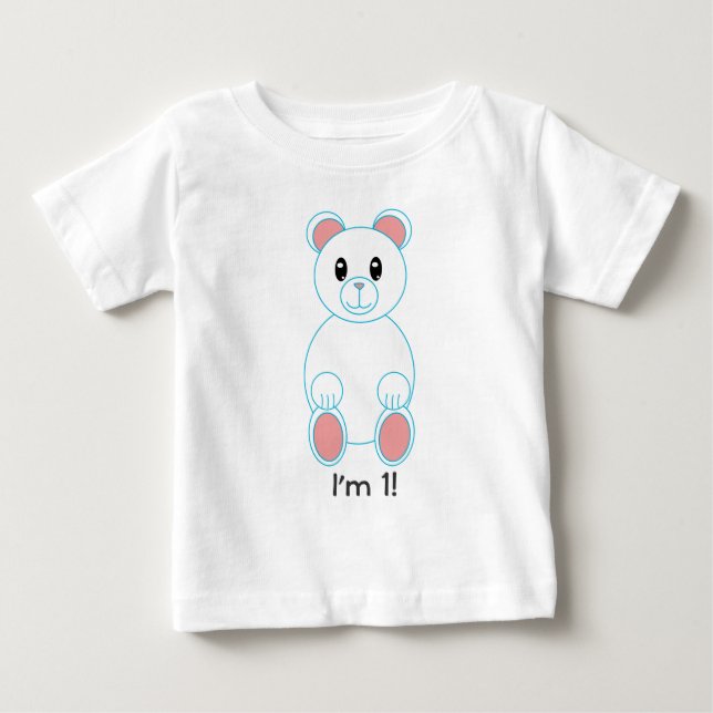 Polar Bear I är en födelsedag T-shirt (Framsida)