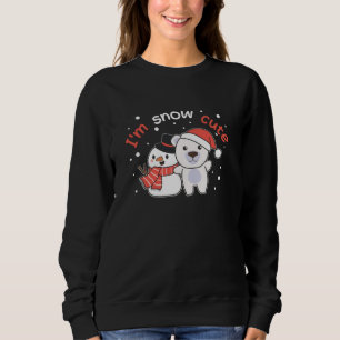 Polar Bear I är Snö Cute Snögubbe Snö Pun T Shirt
