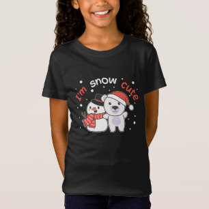 Polar Bear I är Snö Cute Snögubbe Snö Pun T Shirt