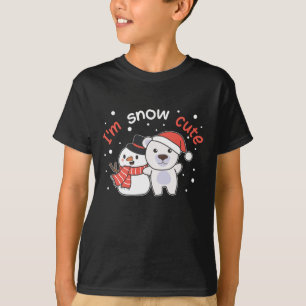 Polar Bear I är Snö Cute Snögubbe Snö Pun T Shirt