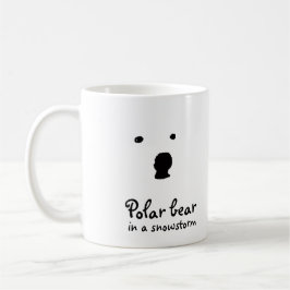 Polar Bear i en snöstorm Kaffemugg