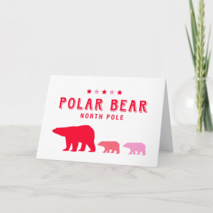 Polar Bear i Nordpolen Helgkort