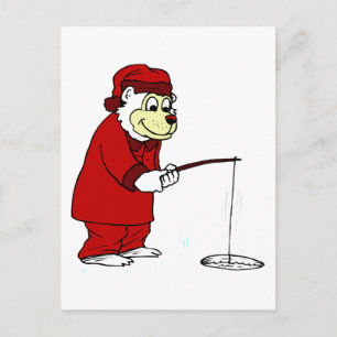Polar Bear Ice-fiske Vykort
