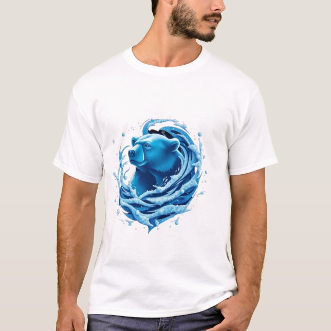 Polar Bear in a snowstorm classic t-shirt (Framsida)