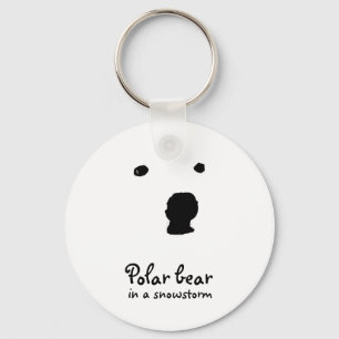 Polar Bear in a snowstorm t-shirt Nyckelring