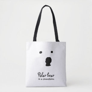 Polar Bear in a snowstorm t-shirt Tygkasse