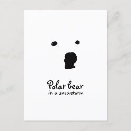 Polar Bear in a snowstorm t-shirt Vykort