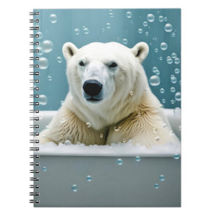 Polar Bear in Bubble Bath Anteckningsbok