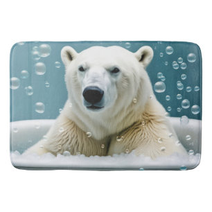 Polar Bear in Bubble Bath Badrumsmatta