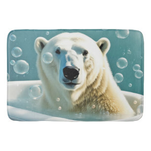 Polar Bear in Bubble Bath Badrumsmatta