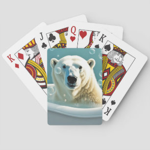 Polar Bear in Bubble Bath Casinokort