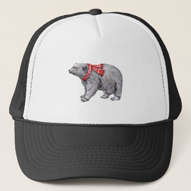 Polar Bear in Red Scarf Keps (Framsida)