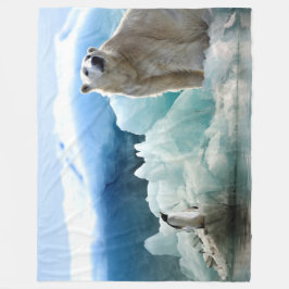 POLAR BEAR INBJUDAN PENGUIN TILL LUNCH FLEECEFILT