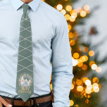 Polar Bear-Jul-andedräkt Neck Tie Slips<br><div class="desc">Den goda halsen sliter för att få dig eller en älskad i den helgdag som skildrar en charmerande trio polar bär inuti en julkrans med fet stil vid grund och önskar alla som ser dig en God jul.</div>