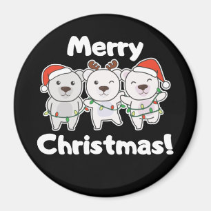 Polar Bear-Jul Animals Polar Bears Merry Mag Magnet