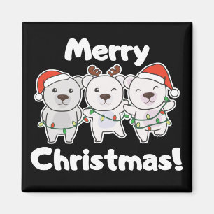 Polar Bear-Jul Animals Polar Bears Merry Mag Magnet