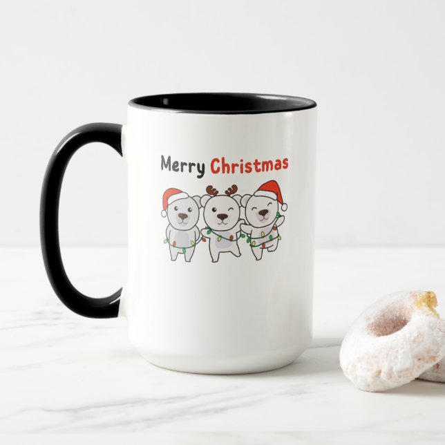 Polar Bear-Jul Animals Polar Bears Merry Mugg (Med munk)