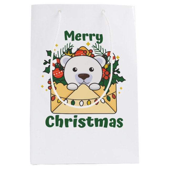Polar Bear jul Brev Winter Animals Polar (Framsidan)