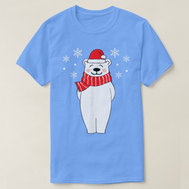 Polar Bear jul-Polarna Pajamas Family Björn in T Shirt (Design framsida)