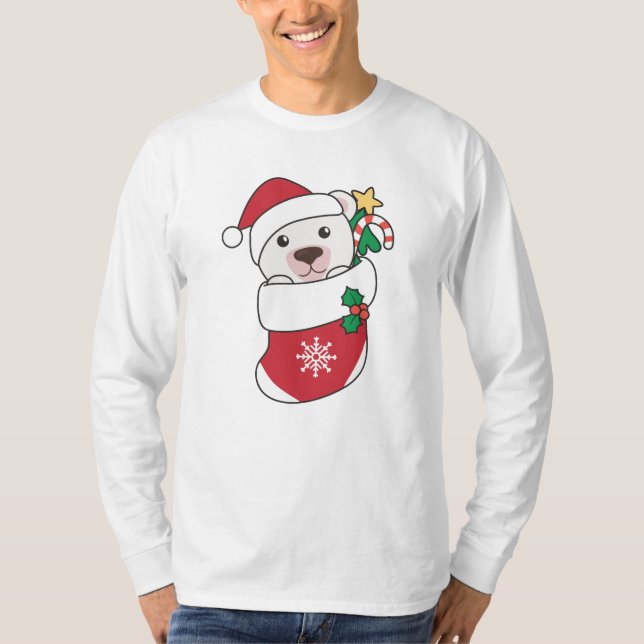 Polar Bear jul Snö Winter Animals Polar T Shirt (Framsida)