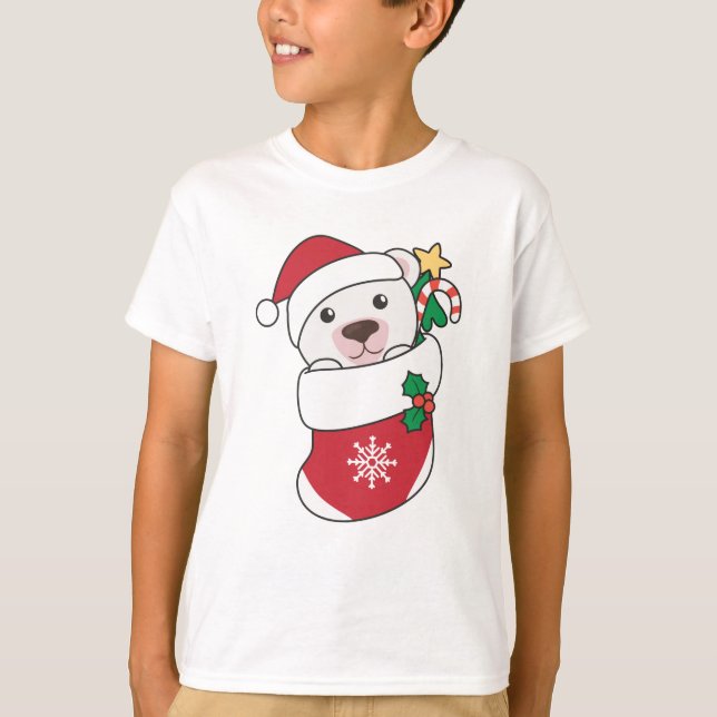 Polar Bear jul Snö Winter Animals Polar T Shirt (Framsida)