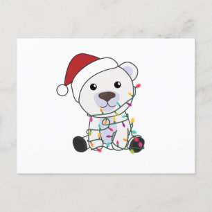 Polar Bear jul Snö Winter Animals Polar Vykort