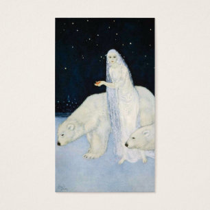Polar Bear Juletiketters Cards Edmund Dulac Visitkort