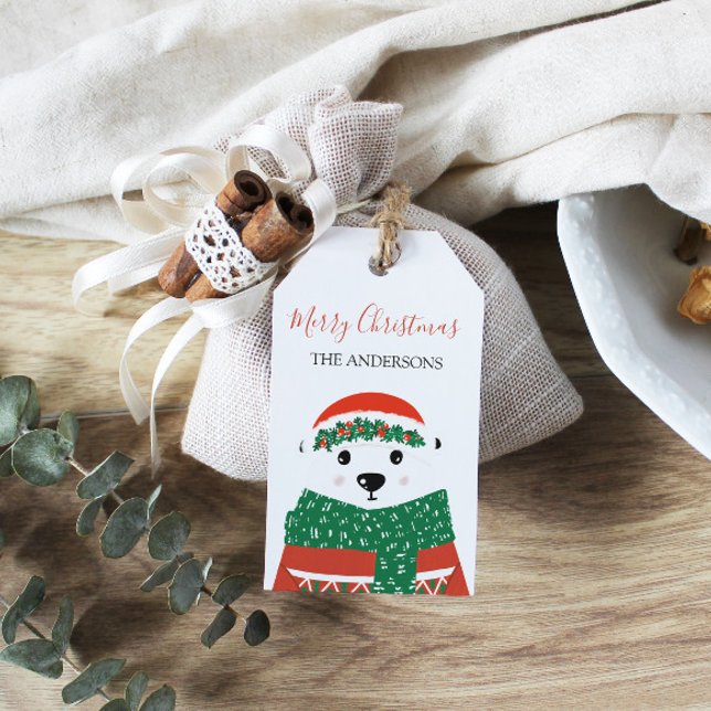 Polar Bear-julfamiljen Namn Presentetikett (Skapare uppladdad)