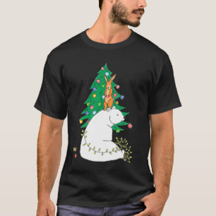Polar Bear Julgran Cute Lycklig Animals Roligt T Shirt