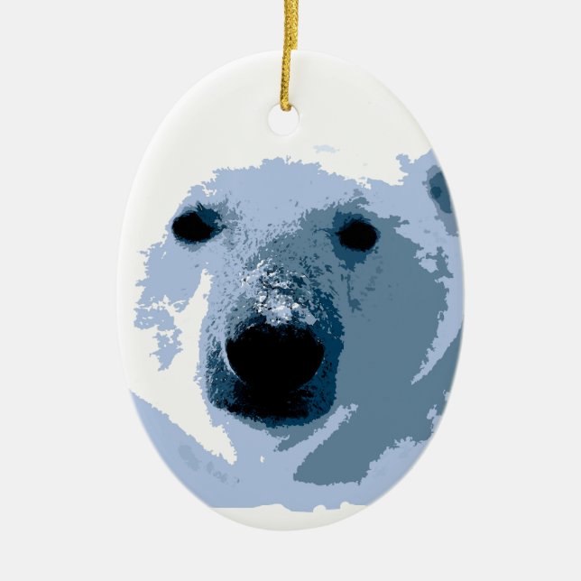 Polar Bear Julgransprydnad Keramik (Framsidan)