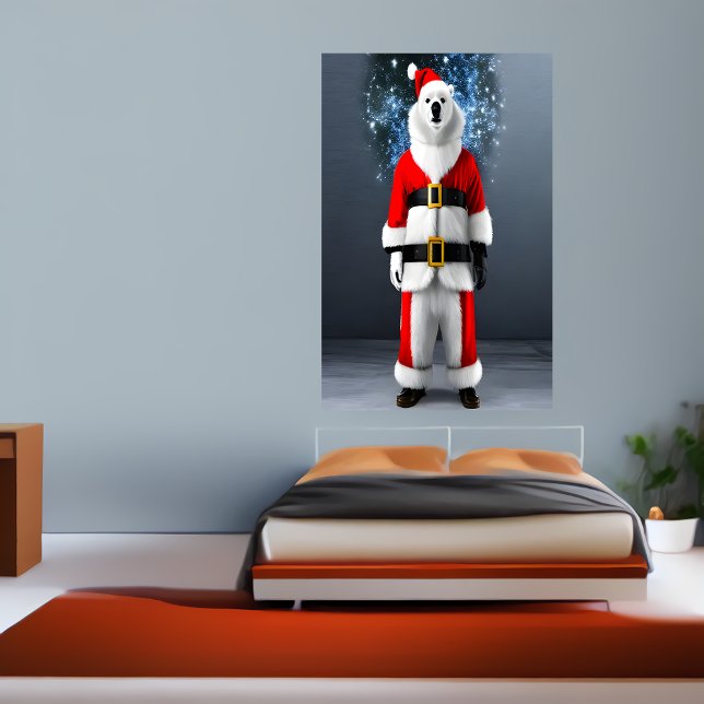 Polar Bear Jultomten | AI Art Poster (Skapare uppladdad)