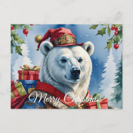 Polar Bear jultomtsdesign Helg Vykort