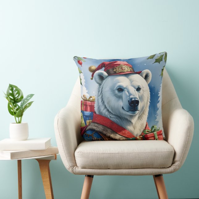 Polar Bear jultomtsdesign Kudde (Stol)