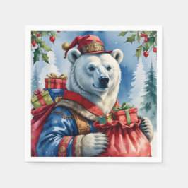 Polar Bear jultomtsdesign Pappersservett