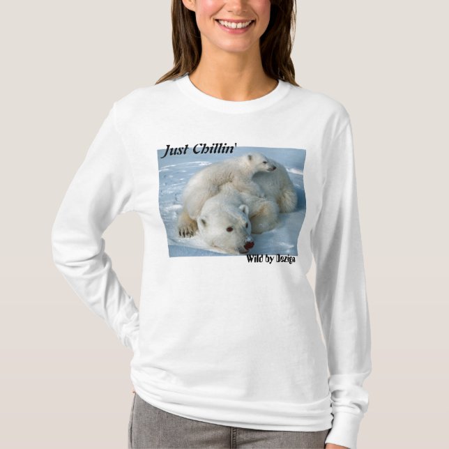 Polar Bear Just Chillins gåvor T Shirt (Framsida)