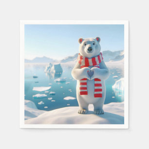 Polar Bear Kärlek Pappersservett
