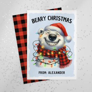 Polar Bear Kids Klassrum Jul Julkort