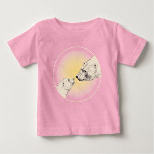 Polar Bear Kiss Baby Shirt Polar Bear Unge Tee