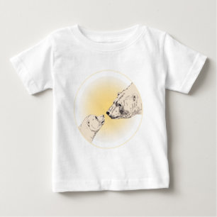 Polar Bear Kiss Baby T-Shirt Baby Wildlife Tees