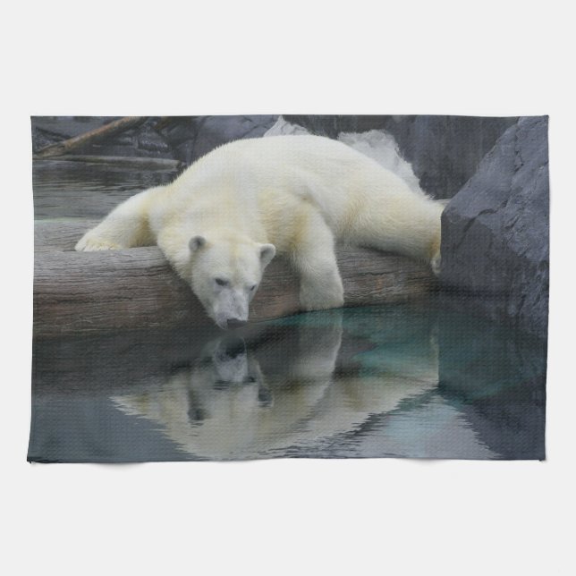 Polar Bear Kitchen Towel Home Decor Kökshandduk (Horisontell)