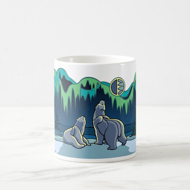 Polar Bear Kopp stam Bear Art Mugg Kopp Bear Gift (Center)