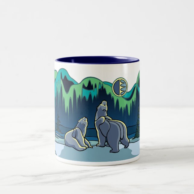 Polar Bear Kopp stam Bear Art Mugg Kopp Bear Gift (Center)