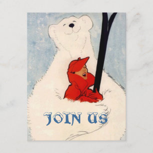 POLAR BEAR KVINNORS SKILLANDE FÖDELSEDAGSFEST INBJ INBJUDNINGAR