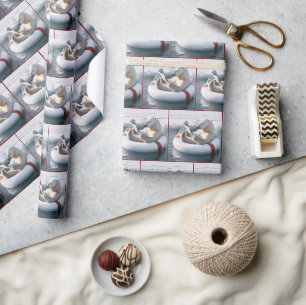 Polar Bear Läsa en tidning Presentpapper