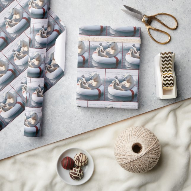 Polar Bear Läsa en tidning Presentpapper (Hantverk)