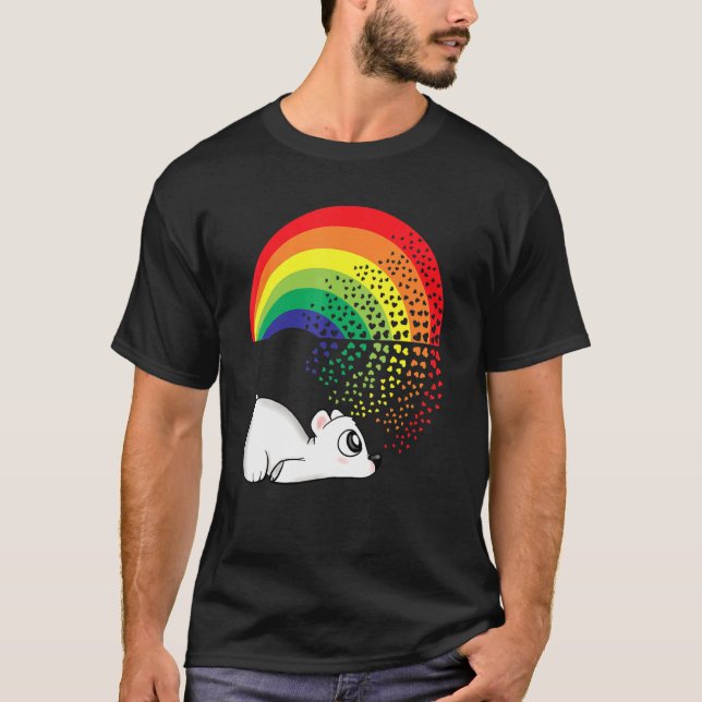Polar Bear Lgbtqia Saker för Tonåringar Regnbåge H T Shirt (Framsida)