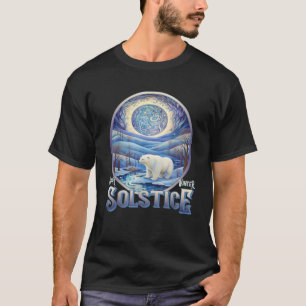 Polar Bear lycklig Winter Solstice Yule T Shirt