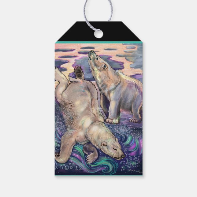 Polar Bear Magic Gift-Märkre Presentetikett (Framsidan)