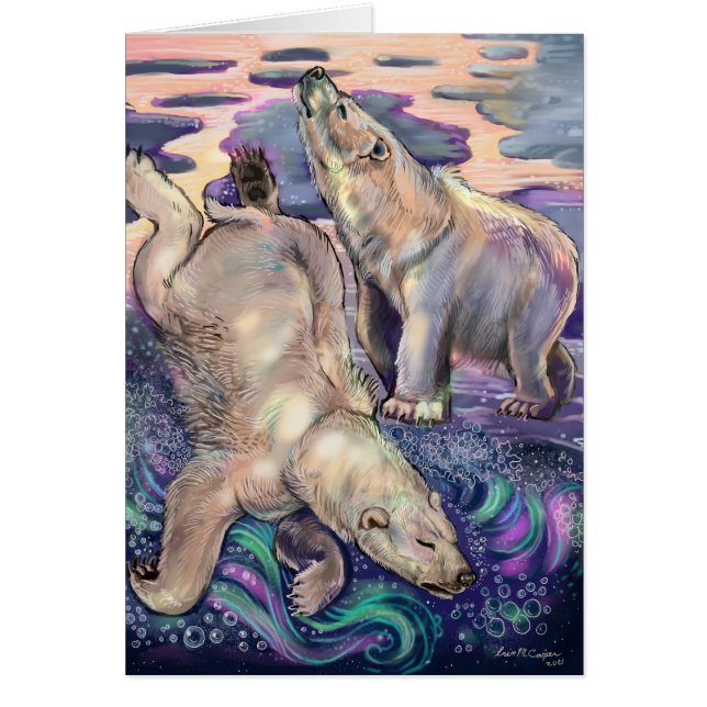 Polar Bear Magic Hälsningskort (Framsidan)